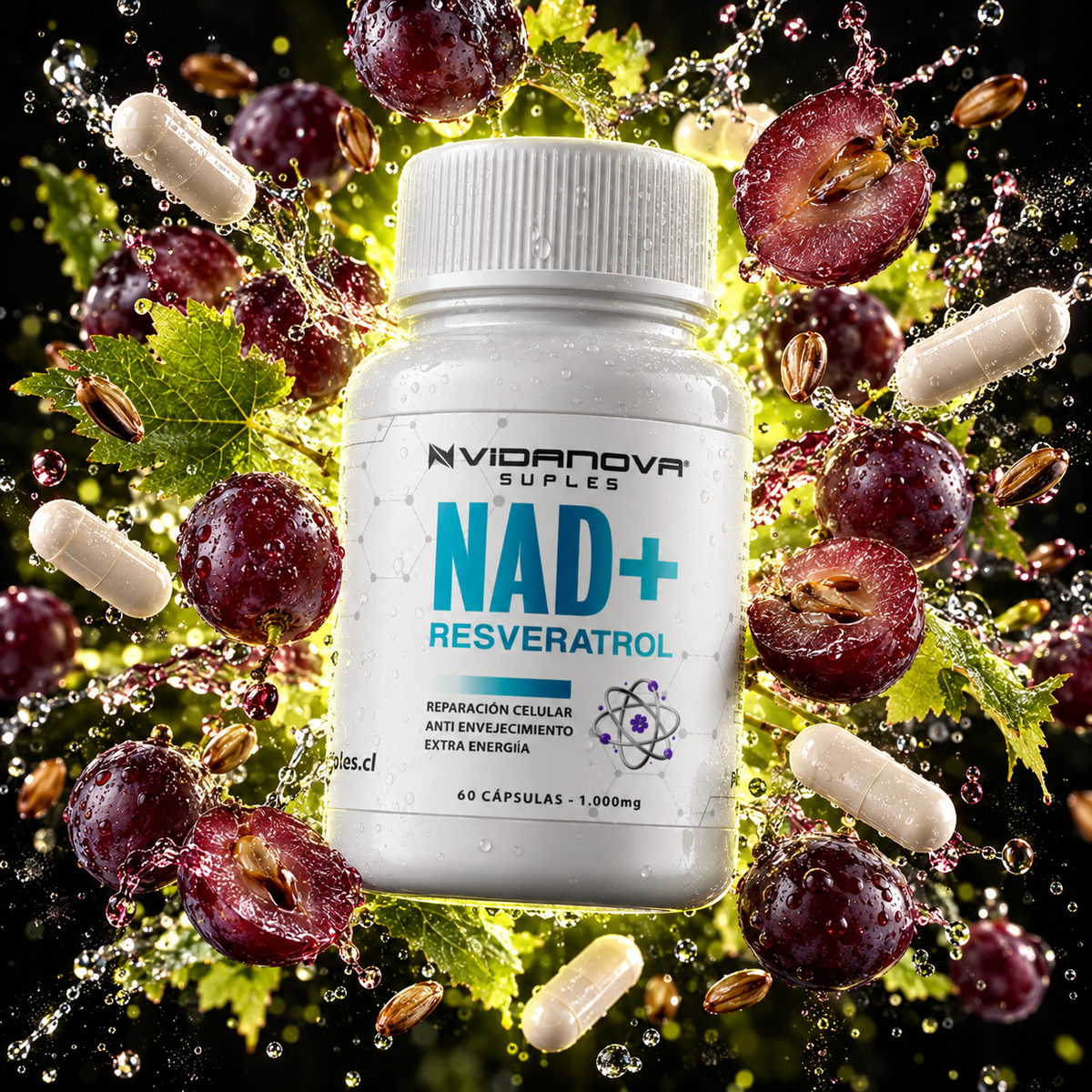NAD+ Resveratrol 60 cápsulas