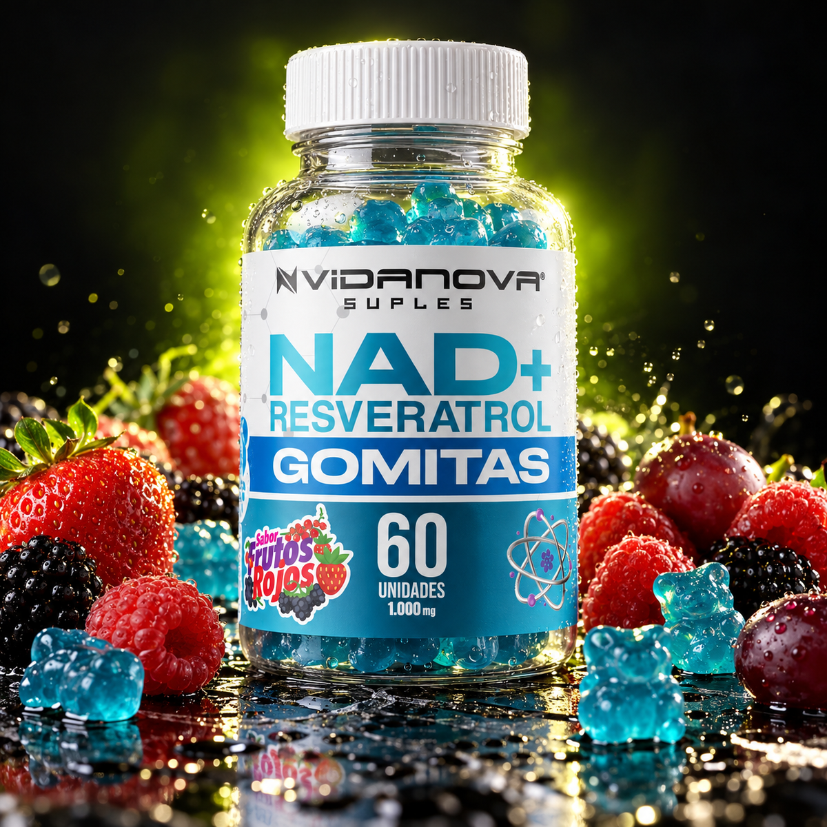 Gomitas de NAD+ Resveratrol 60 unidades